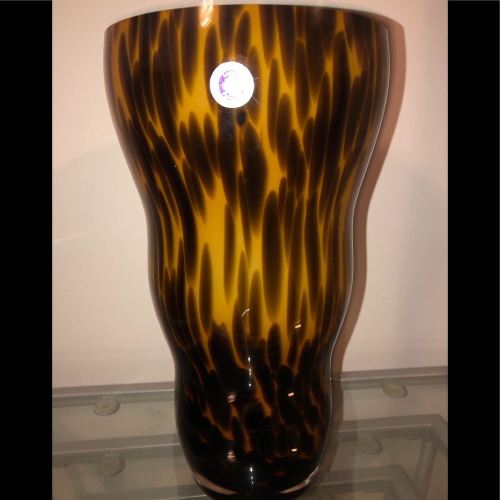 Momo Panache Glass Vase Brown Poland Large 12”